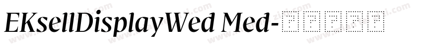 EKsellDisplayWed Med字体转换